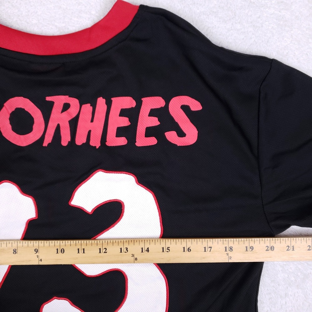 Friday the 13th Jason Voorhees Hockey Jersey Black Red Slasher Horror Small - Picture 8 of 9